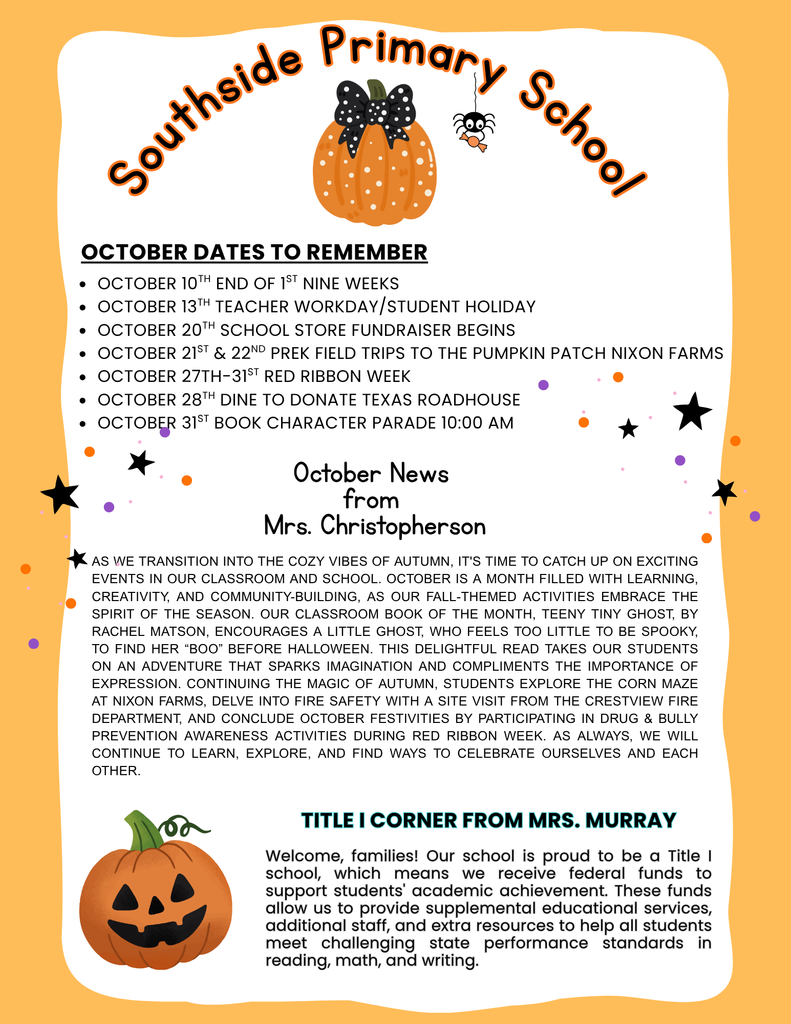 October 2025 Newsletter for Southside Families