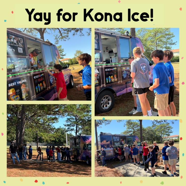 Picture of student standing in line by the Kona Ice truck