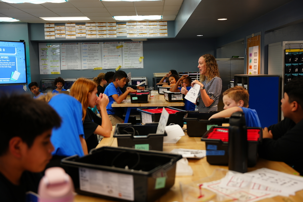 Mrs. Sarah Wilson, a technology teacher at Pryor Middle School, teaching her class.