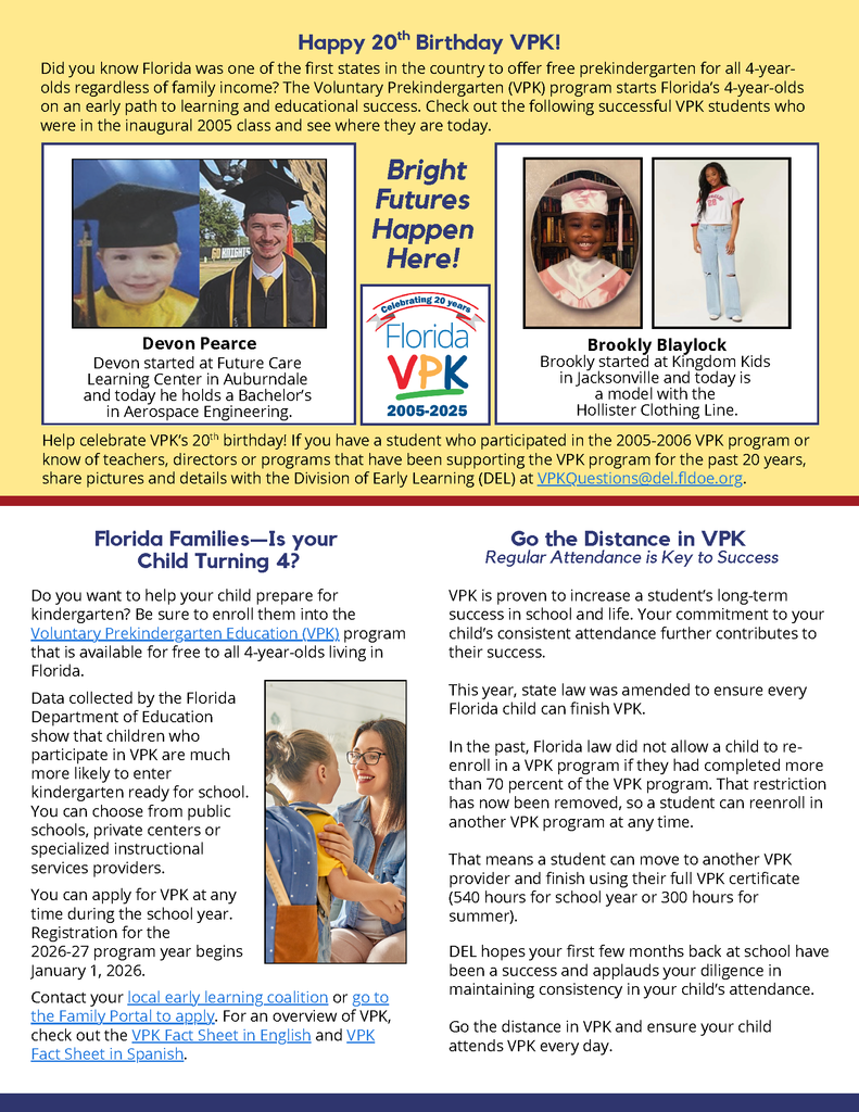 November Early Learning Parent Pages