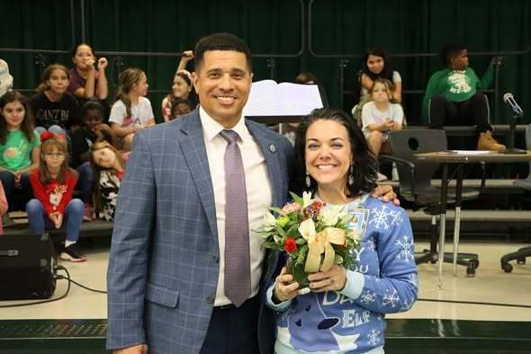 Sarah Theres, Music Teacher at Florosa Elementary, group photo