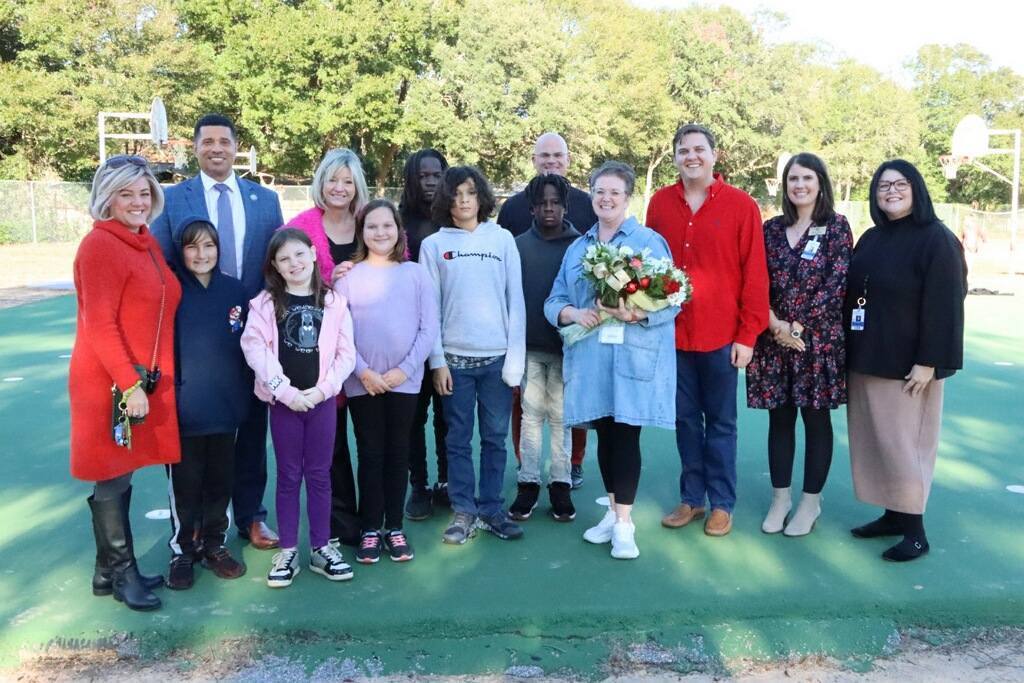 Kimberly Day-Scanlon, CBS Teacher at Kenwood Elementary, group photo