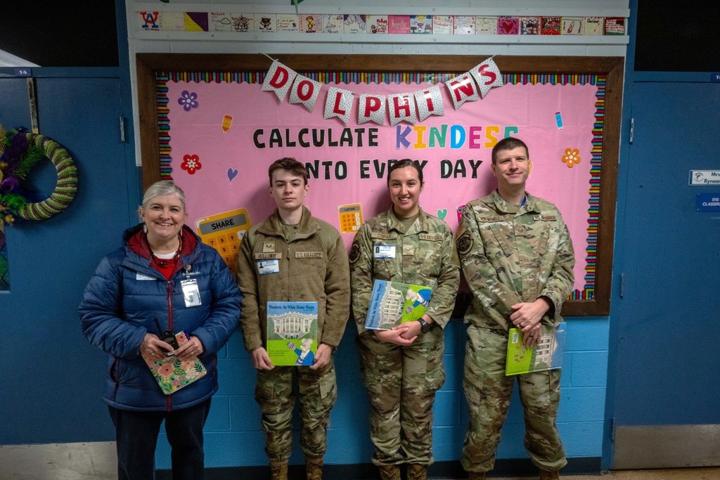 87th EWS Airmen with Mrs. Klugh