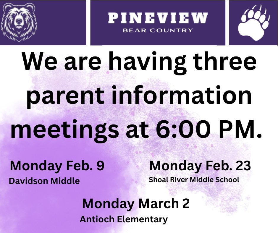 Pineview Parent Meetings