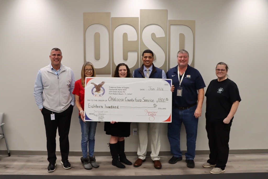 Fraternal Order of Eagles in Fort Walton Beach check presentation