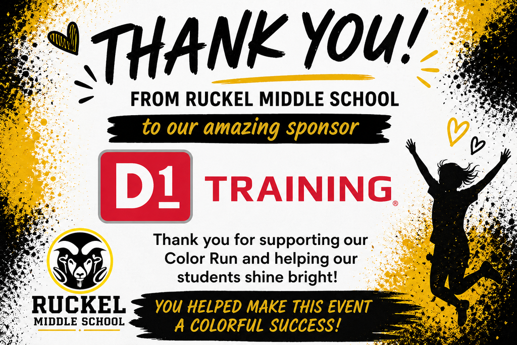 Thank you for supporting Ruckel Middle school 