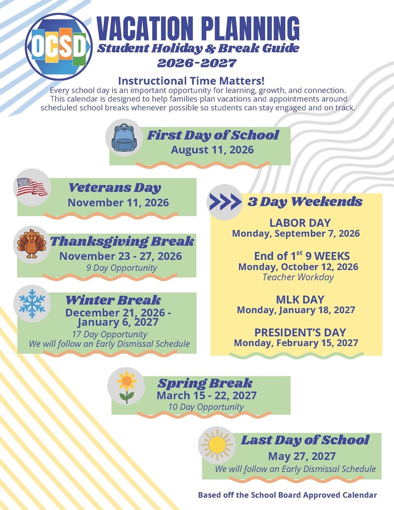 2026-27 Vacation Planning Student Holiday and Break Guide