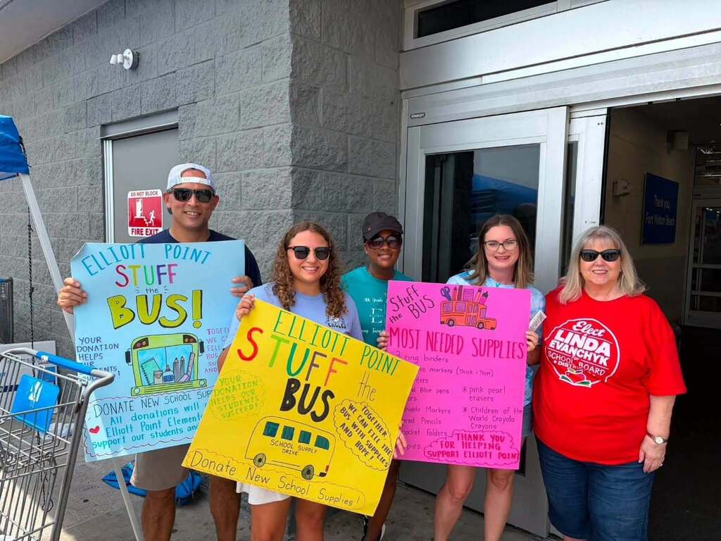 Elliott Point volunteers at Stuff the Bus