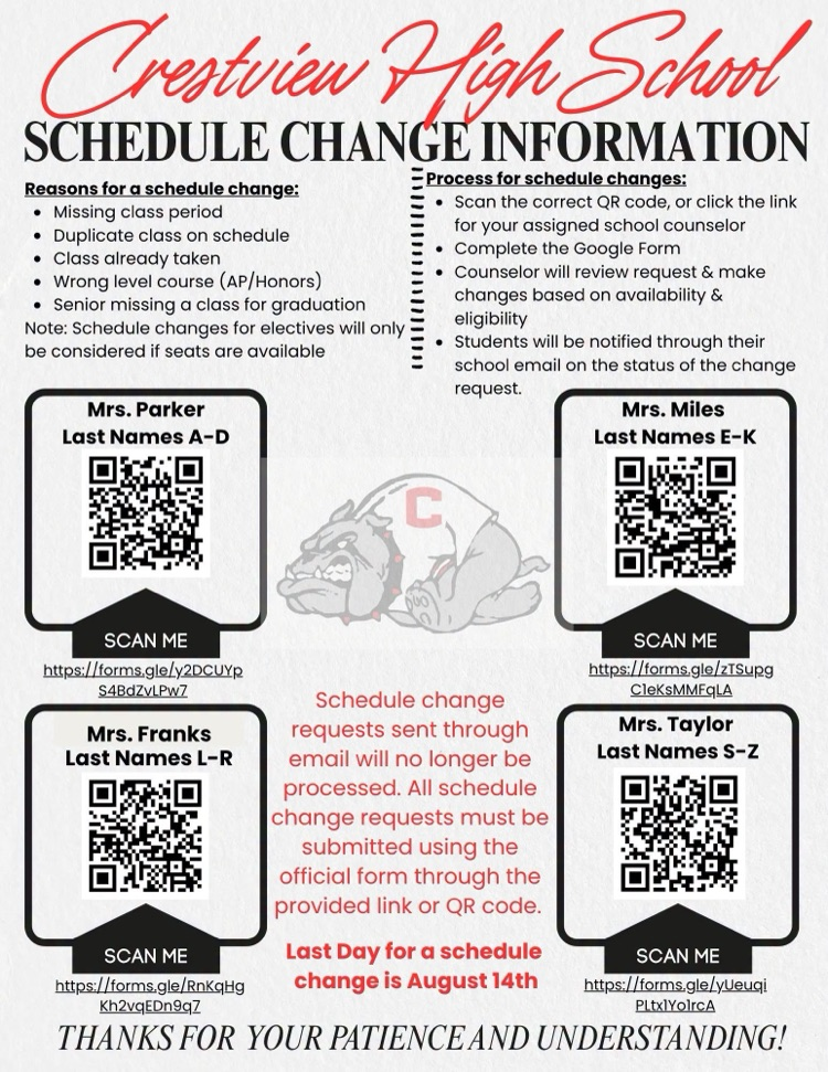 schedule change
