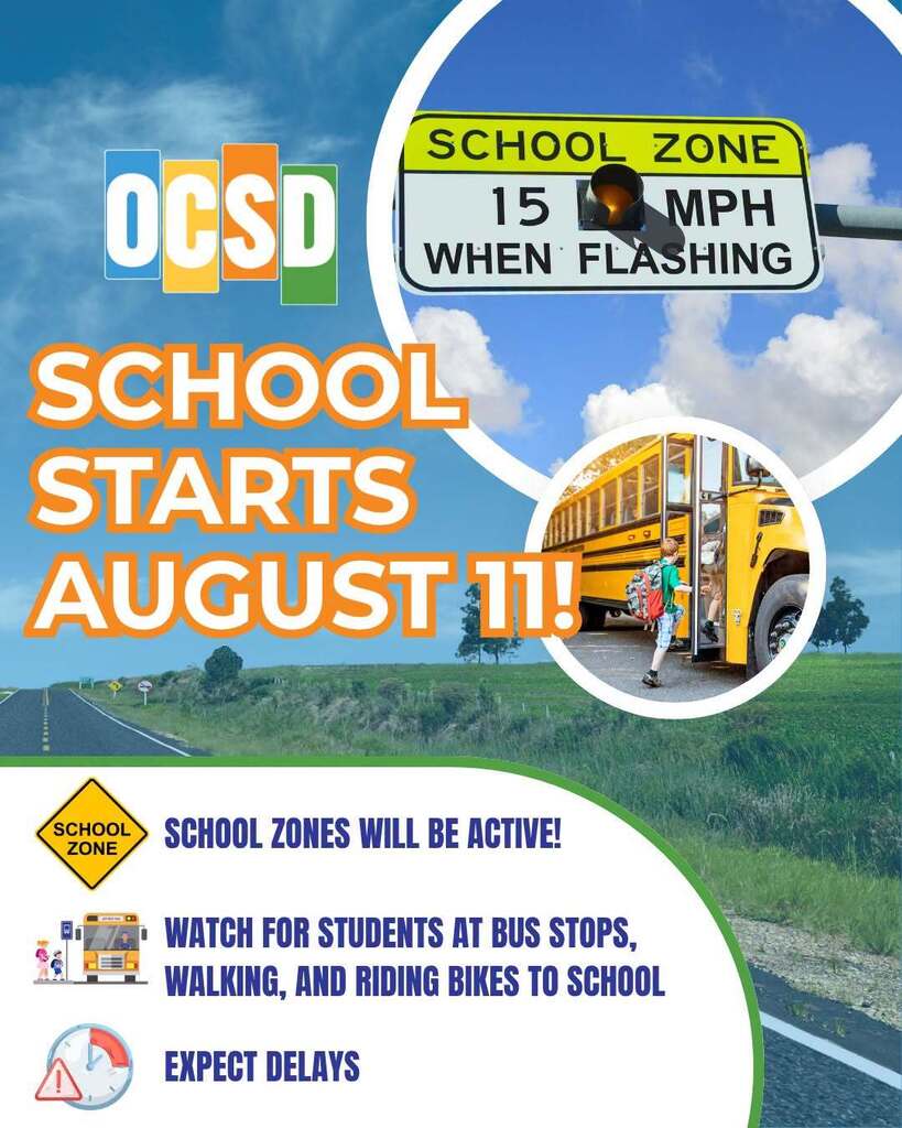 School Starts August 11th!