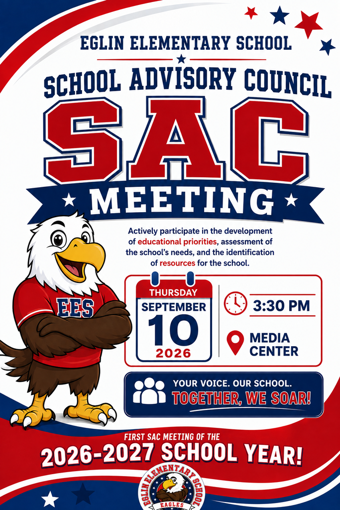 Informational flyer about our first School Advisory Council meeting, Thursday, September 10th at 3:30 in the media center.