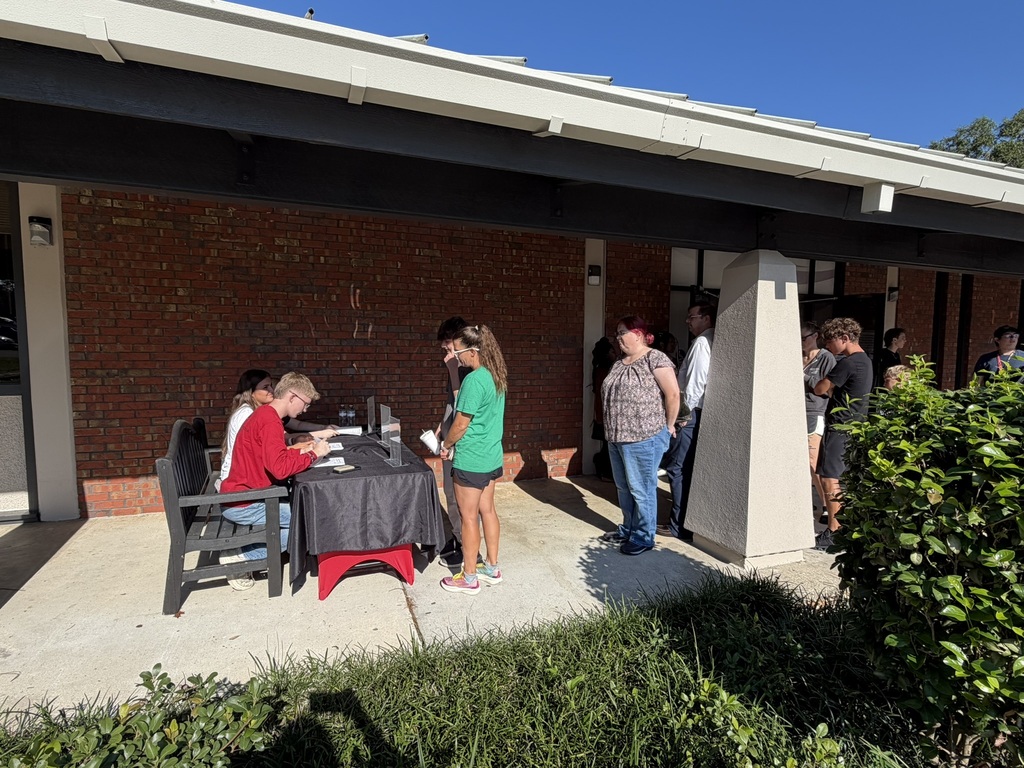 students in line