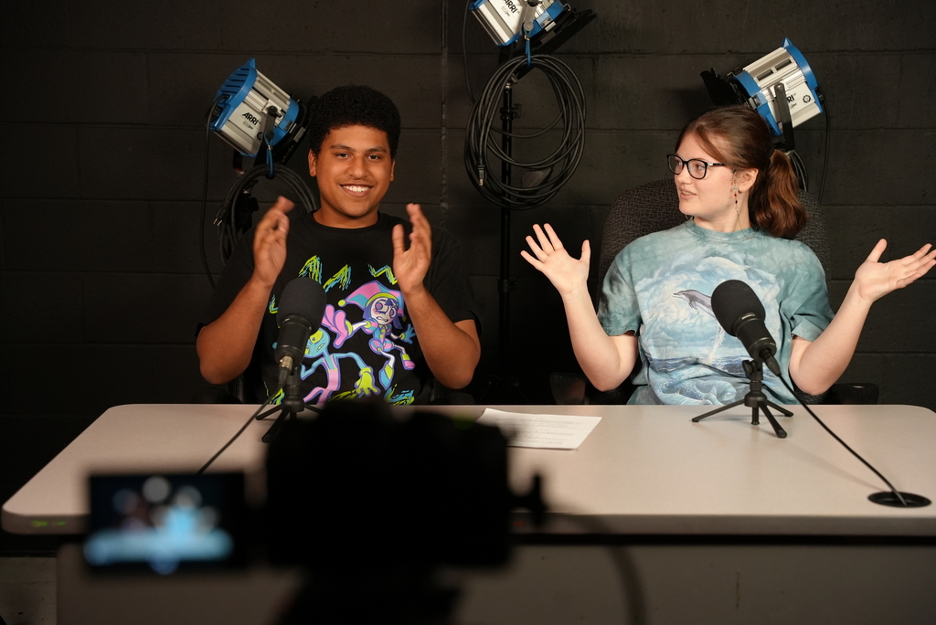 Students doing Video Tech