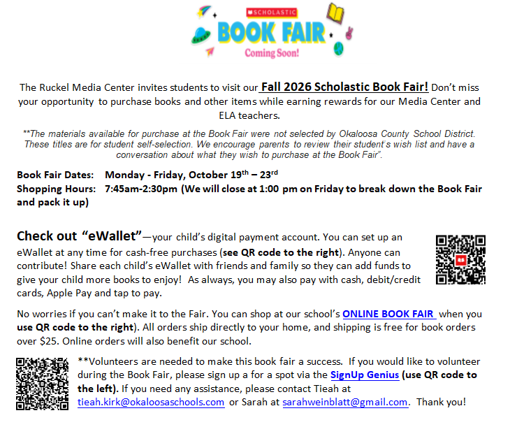 BOOK FAIR LETTER