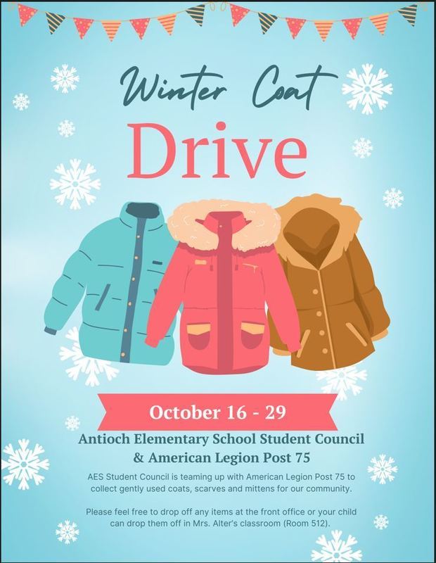 Winter Coat Drive. October 16-29. 