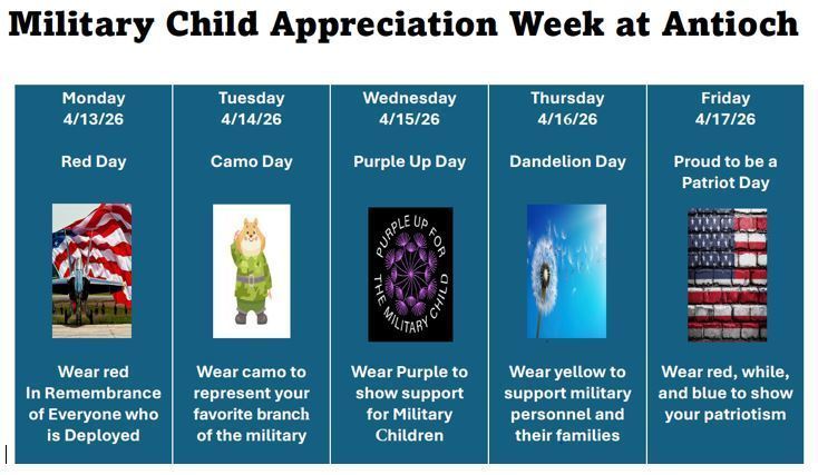 Military Child Appreciation Week at Antioch
