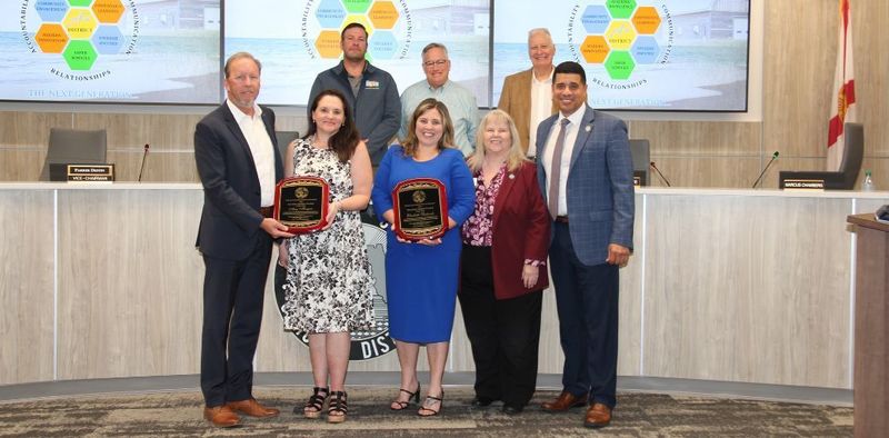 Assistant Principals of the Year Elizabeth Richards, Baker School and Amy Morgan, Lewis School