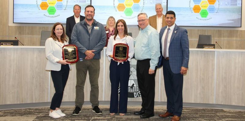 Principals of the Year&nbsp; Mandy Lopez, Walker Elementary School and Heather Graham-Williams, Bruner Middle School