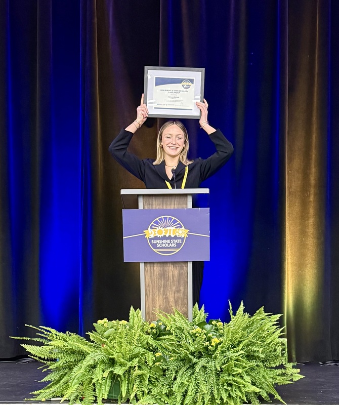 Niceville High School (NHS) Junior, Emma Michel, has been recognized as one of Florida’s top STEM students and selected as a 2026 Sunshine State Scholar scholarship recipient, an honor awarded to just 10 students statewide. 