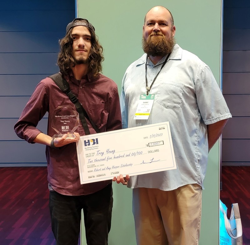 Troy Young and Building Trades Teacher, Danny Meinecke                                            