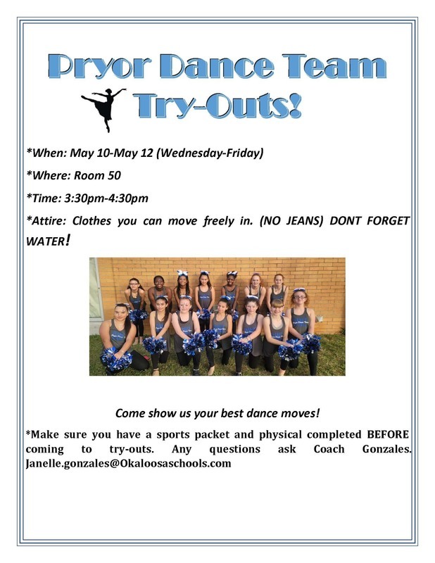 Pryor Dance Team Tryouts 