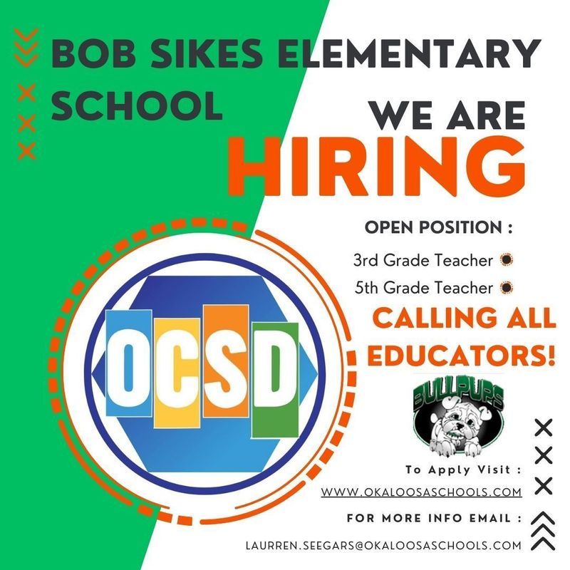 Bob Sikes Elementary School is Hiring Bob Sikes Elementary School is Hiring