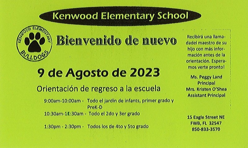 Orientation Information - Spanish Orientation Information - Spanish