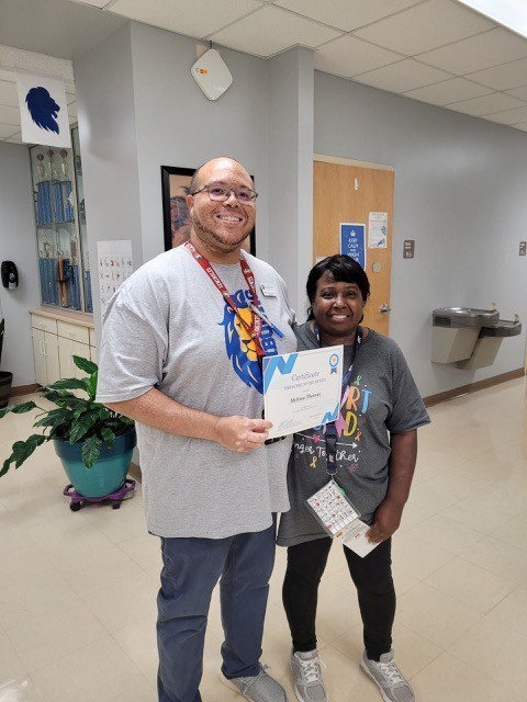 Ms. Thomas for being selected as the Employee of the Month