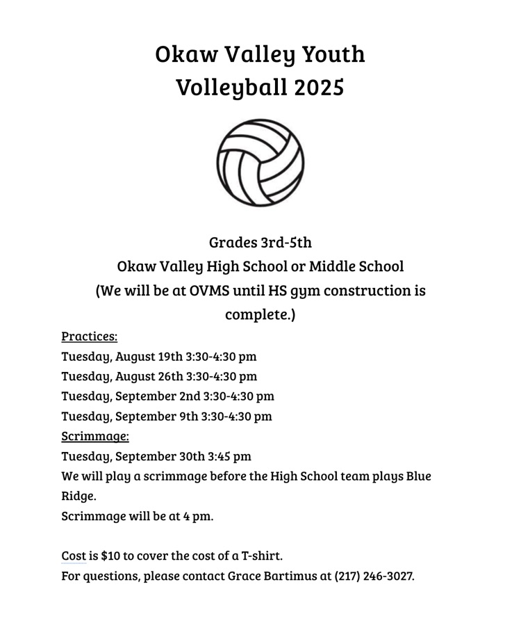 youth volleyball - Fall 2025
