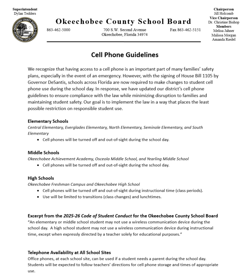 Cell Phone Policy