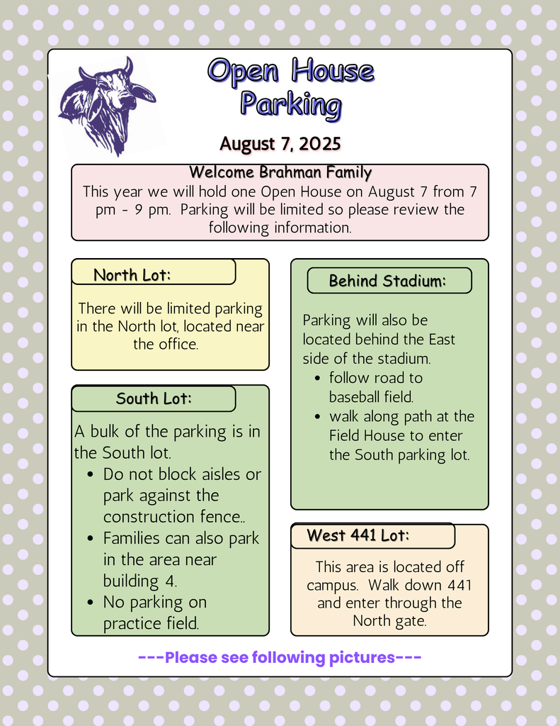 Open House Parking Flier