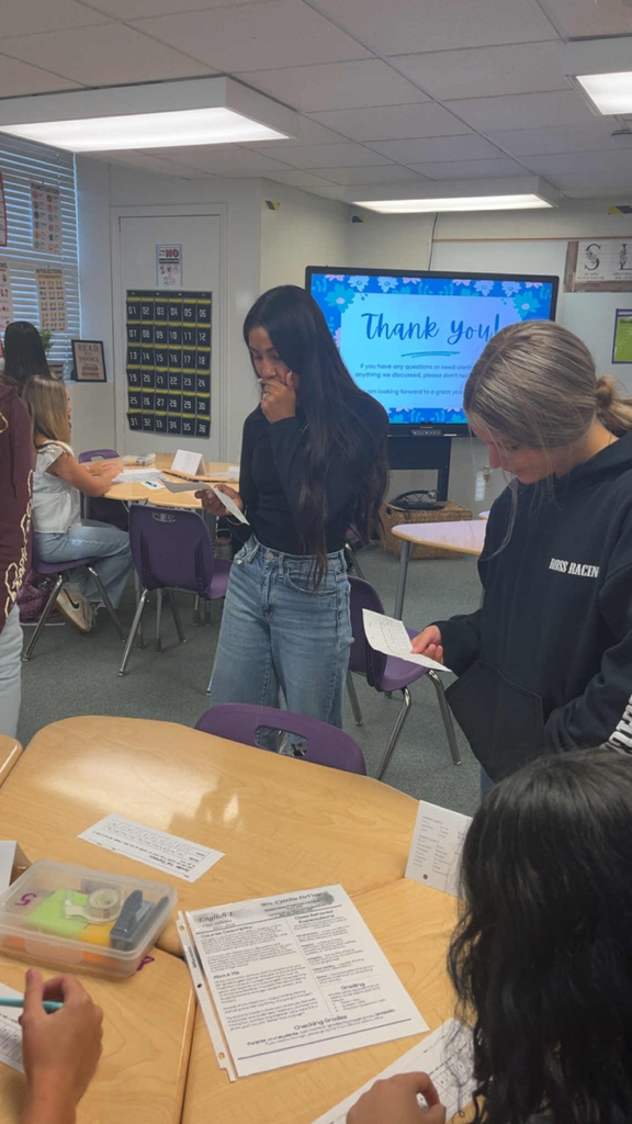 Two students doing activity in English classroom