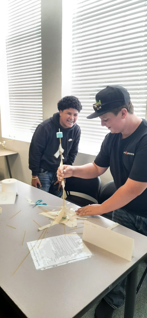 Science classroom marshmallow challenge 