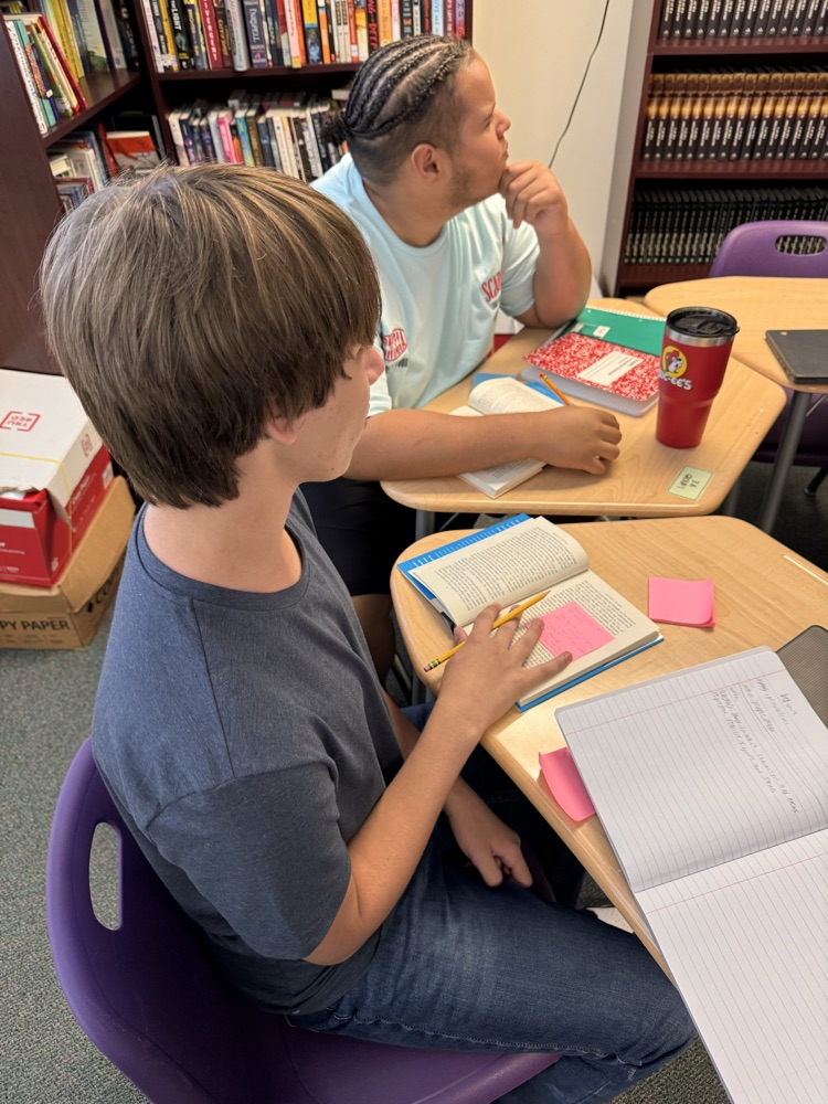 students text marking in English class
