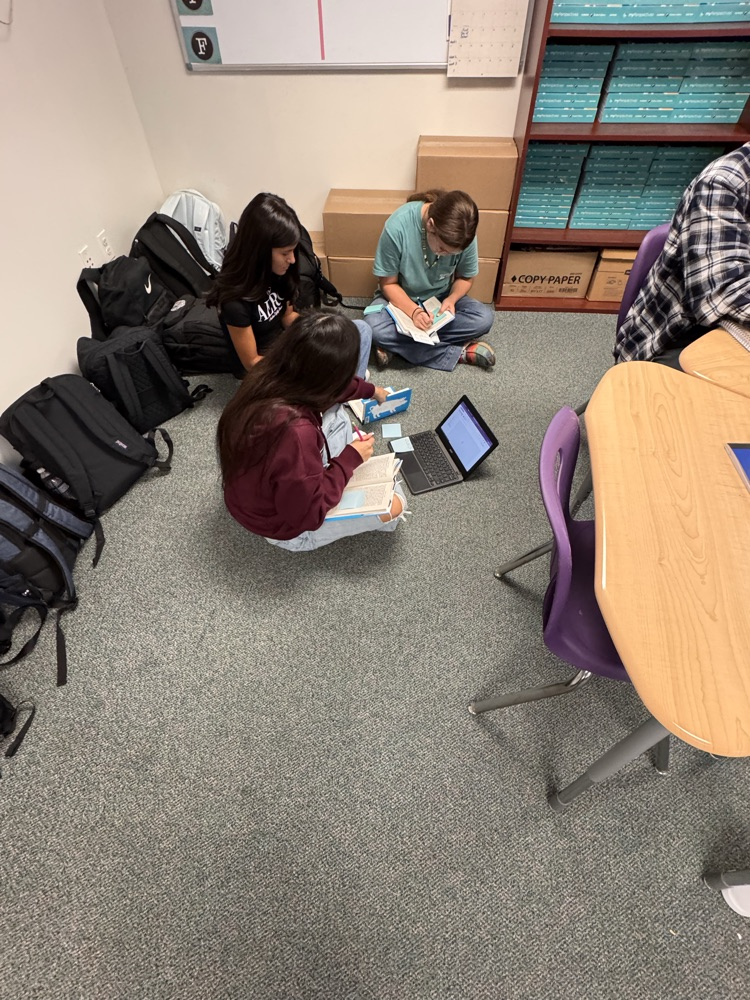 students text marking in English class