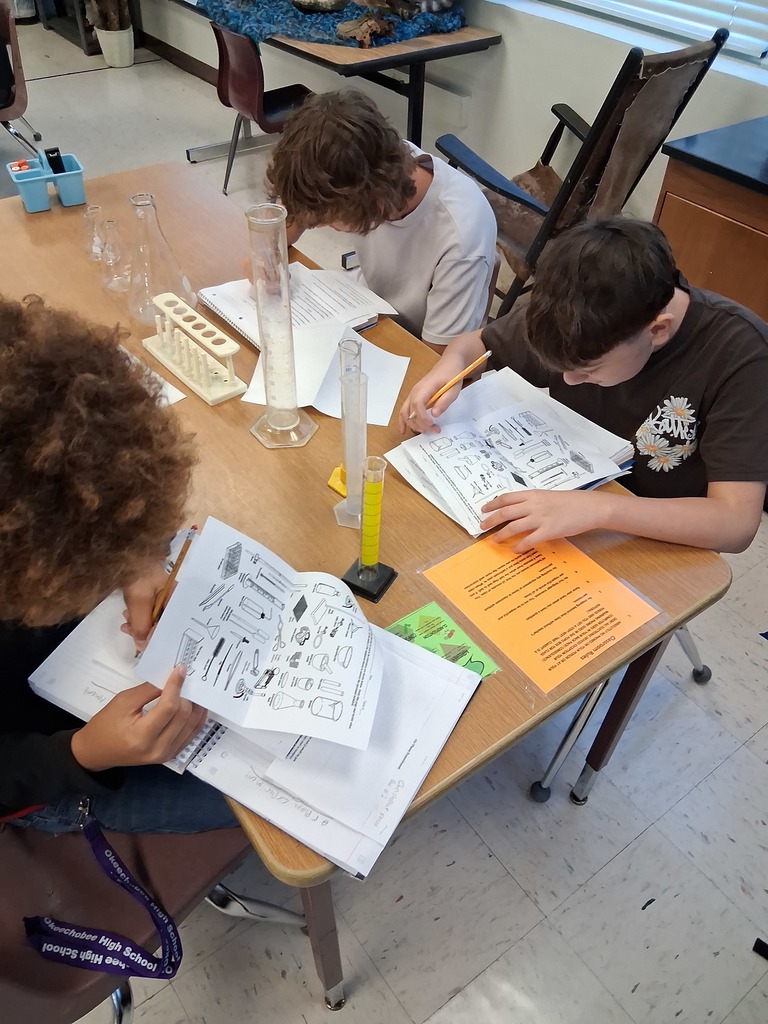 students working on lab equipment 