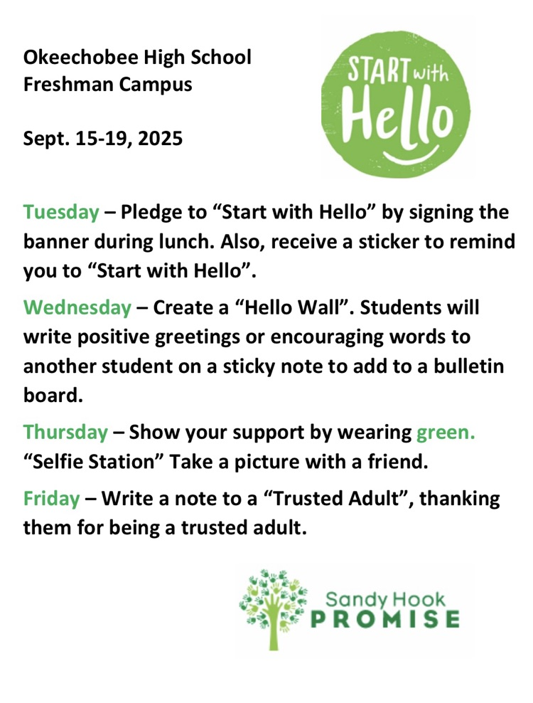 start with hello week flyer