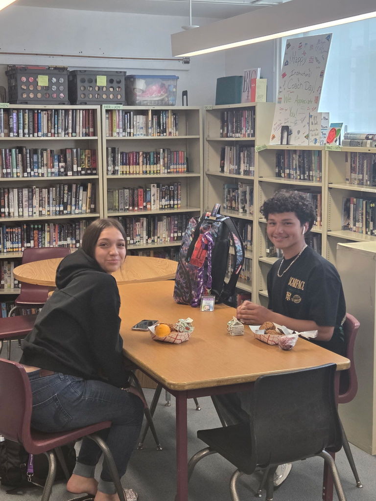 students visiting the library during lunch