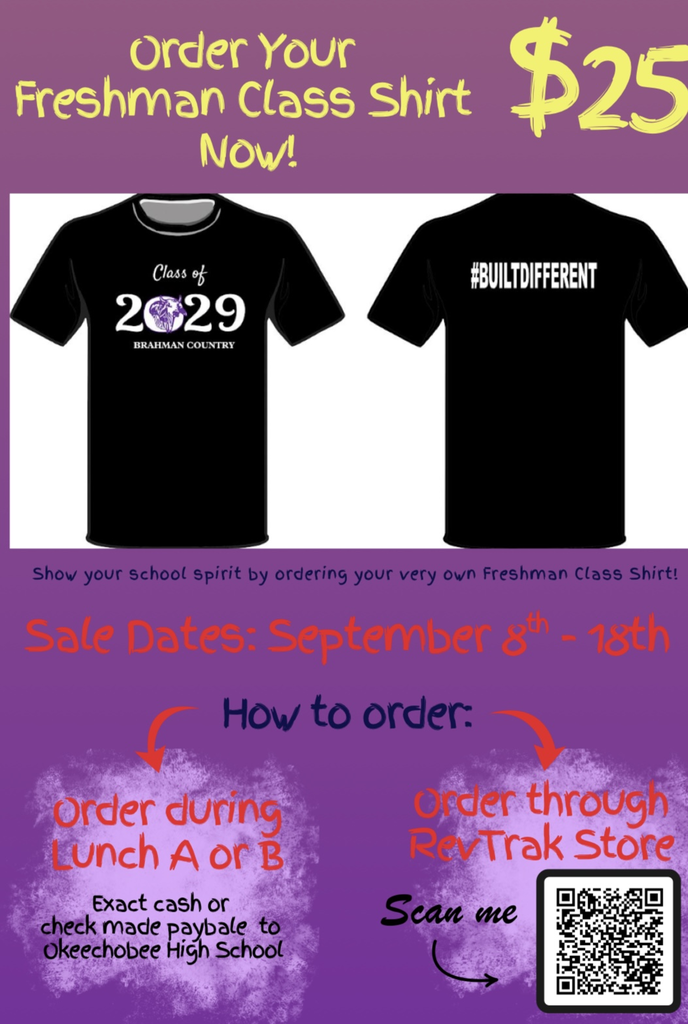 flyer for order your freshman class shirt now for 25