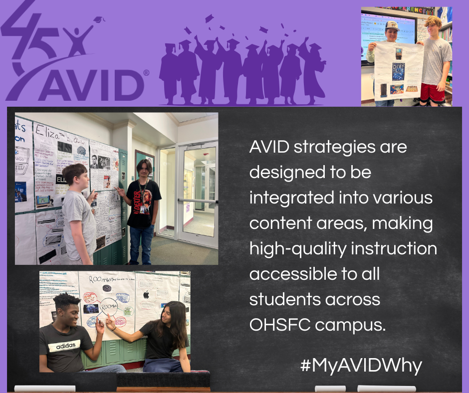 flyer for 45 years of avid explaining avid strategies in AI class