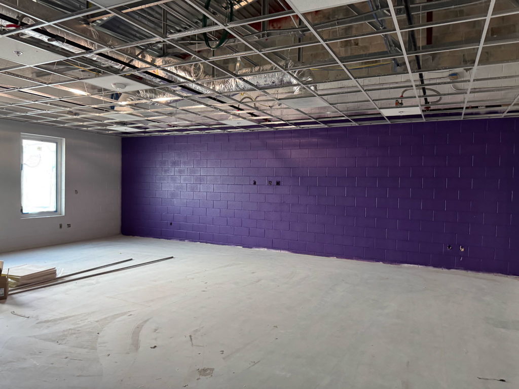 new ohs campus room with purple wall
