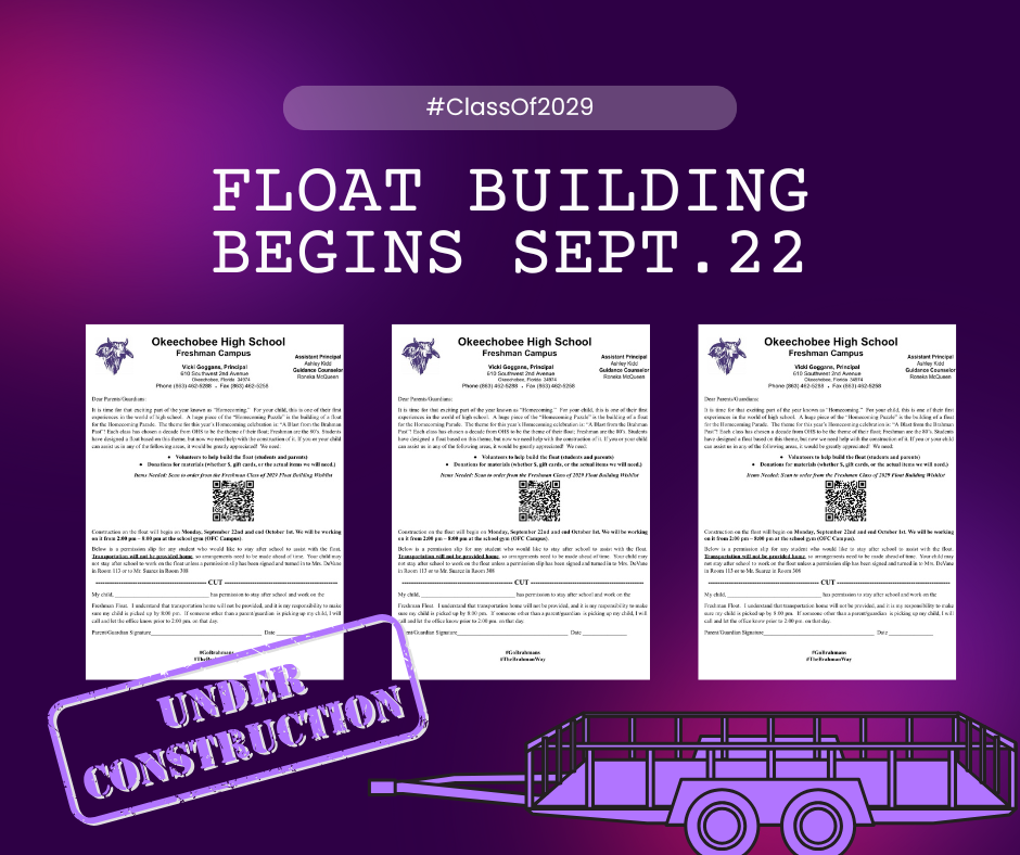 Float Building Permission Slip Flyer