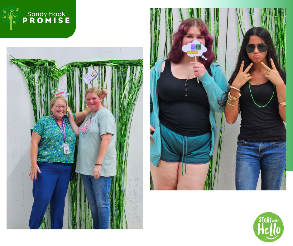 start with hello flyer with two student pictures