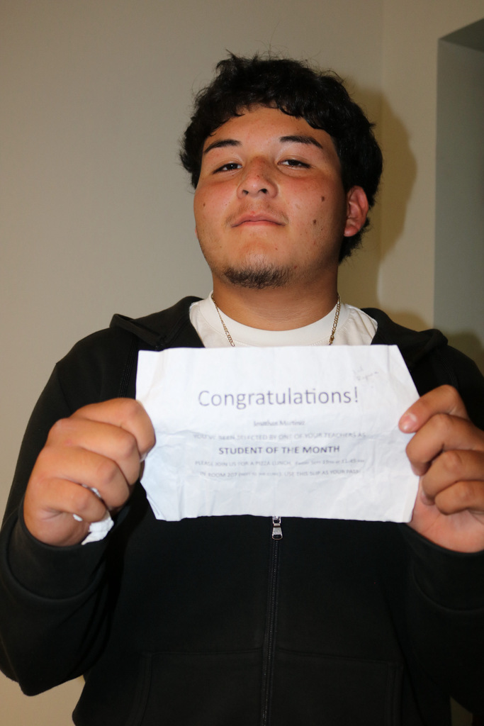 student portrait for student of the month luncheon