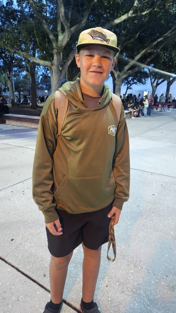 student wearing a catfish hat for spirit week