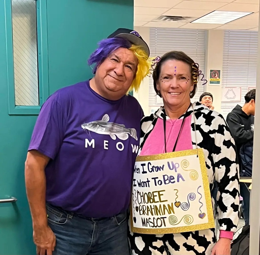 two teachers dressed for spirit week