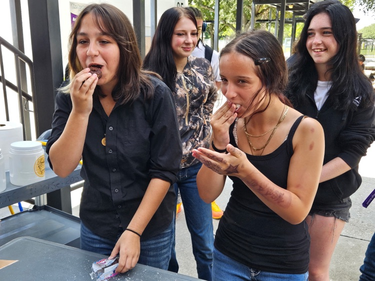 girls participating in school homecoming games