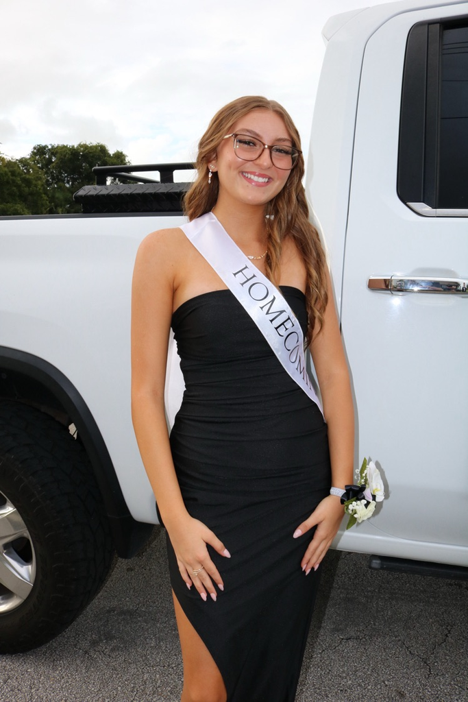 girl dressed for homecoming court