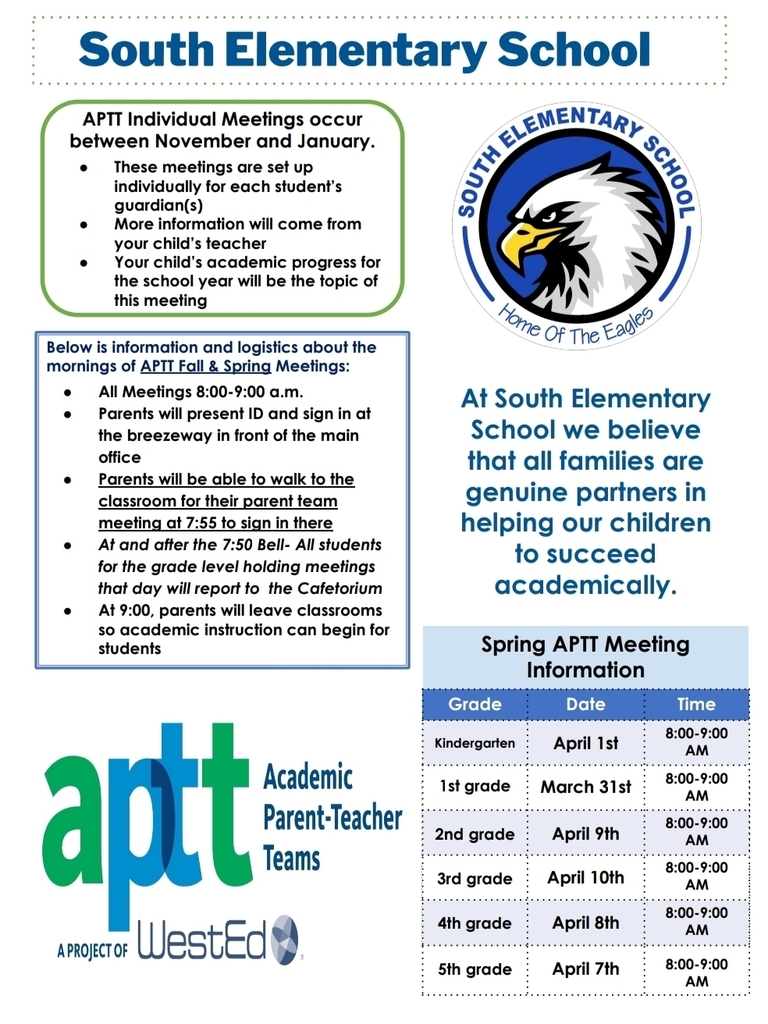 APTT Individual Meetings & Spring Dates Info
