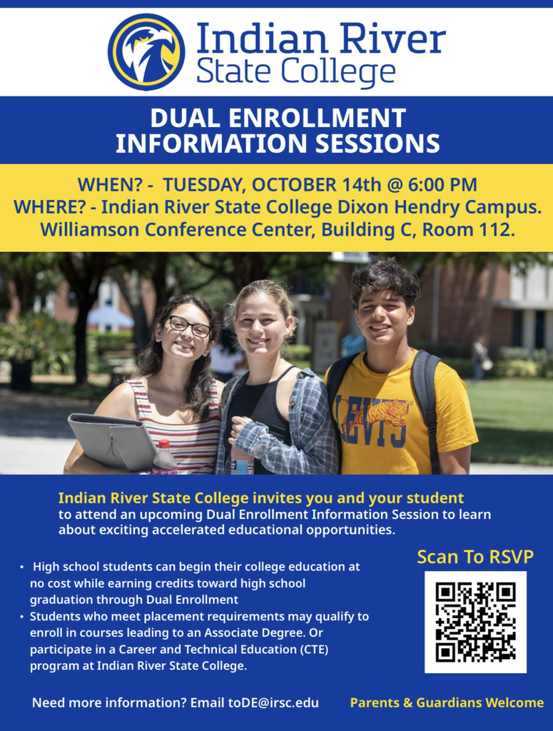 Dual Enrollment Information Sessions Flyer